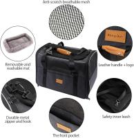 Portador de Gato para Perros, Bolsa transpired para mascotas, portador de viaje con Correa de hombro ajustable, portador de gato con colon tazón (17,3x12,2x13,4 pulgadas) - details 1