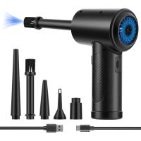 Soplador de Aire para pc, 3 Velocidades 50000 U/min Compressed Air Duster, USB Recargable Plumero Electrico Con batería de 6000mAh, Soplador Aire Comprimido para Laptop, Teclado, Coche - details 0