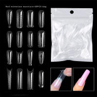 60pcs Extensiones De Uñas Falsas Art Acrílicas UV Gel Polvo Moldes De Escultura Cubiertas Completas Presión En Manicura Suministros Herramientas Para Dedos - details 0
