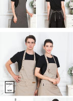 Delantal De Cocina De Lona Para Hombres Y Mujeres Con Bolsillo Adecuado Para Chef Grill Restaurante Barra Tiendas De Belleza Uniforme De Estudios De Uñas - details 11