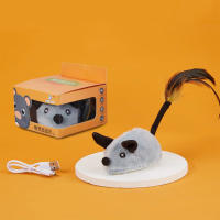 Juguetes interactivos para gatos, cola de pluma con Beel, juguete realista para todas las razas, ejercicio de aburrimiento - details 5