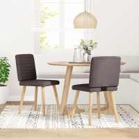 vidaXL Sillas de comedor 2 unidades tela en color Gris oscuro/Rojo vino tinto/Taupé y más | cómodas modernas ergonómicas para comedor cocina salón hogar - details 6