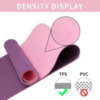 Esterilla de gimnasia, yoga, fitness, antideslizante, para entrenamiento, deportes, giros, pilates, con correa para el hombro, 183x61x0,9 cm - details 1