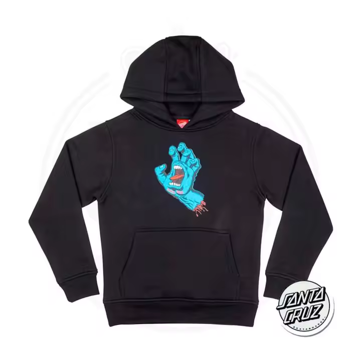 Sudadera Santa Cruz youth screaming hand hoodie Negra - 1