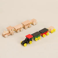 Decoración De Navidad Para Casa De Muñecas 1:12 Vagón De Tren De Madera Colorido DIY Accesorios Para Casa De Muñecas Modelo De Hogar - details 0