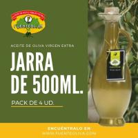 Aceite de oliva virgen extra jarrita 500 ml dorada rellenable calidad superior Fuenteoliva - details 0
