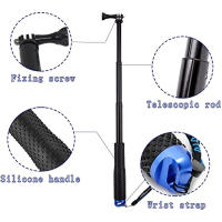 Palo Telescópico Portátil De Aluminio 48cm Para Selfie Compatible Con GoPro Hero 12 11 10 9 8 6 OSMO Acción Xiaoyi SJCAM Eke - details 3