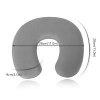 Cojín De Viaje Inflable Universal U Shaped Suave Soporte Para Cuello Y Cabeza Almohada Aire Conveniente De Poliéster / Algodón - details 7