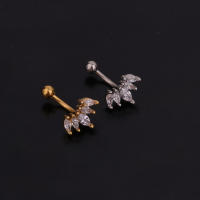 Piercing De Titanio Puro Para Oreja Rook Helix Tragus Lobe Barbell Curvado CZ Joyería De Cartílago Para Mujer - details 4