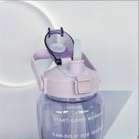 Botella De Agua Portátil De Gran Capacidad Con Marca De Tiempo Para Ciclismo Running Y Viajes Transparente Y Conveniente - details 7