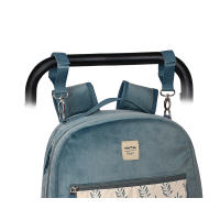 Safta Mochila de Maternidad Azul Empolvado Mum Leaves 2024 - Adaptable a Carrito de Bebé - Resistente - Garantía 2 Años - details 1