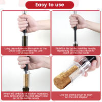 Juego De Abrevidrios Eficiente Con Bomba De Presión Aire Y Cortador De Sellador Incluye Tapa De Vino Y Sellador De Vácuo Remover De Guayota Material De Acero Inoxidable - details 4