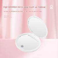 Espejo De Maquillaje Portátil Plegable Con Luz LED Mini Espejo De Viaje Compacto Mano Con Luz LED 10X Marca ZM-LED-002 - details 6