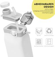Botella de Agua de Silicona 600 Ml con Pajita - details 1