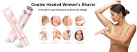 Afeitadora Eléctrica Para Mujer Painless Epilador Facial Cabello De Barba Bikini Axila Pierna Impermeable Afeitadora Eléctrica - details 0