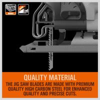 EasySpeed Juego de Hojas de Sierra de Calar Estuche 25 Piezas Vástago de Anclaje en T, HCS, HSS, BIM, Acero al Carbono, Madera, Metal, PVC, Plástico, Compatible con Bosch, Black&Decker, Makita, Dexter, Stanley, Worx, Alta Calidad. - details 3