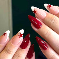 24PCS Uñas Postizas De Forma De Dátil Con Borde Francés Blanco Elegantes Y Modernas Para Mujeres Uñas Postizas De Alta Calidad Para Fiestas Y Uso Diario - details 8