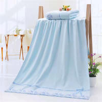 Juego De Toallas De Microfibra Bordadas 2 Piezas 1 Toalla De Rostro 75x35cm 1 Toalla De Baño 140x70cm Secado Rápido Toallas Para El Baño - details 7