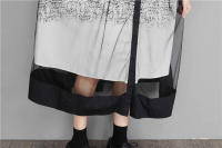 Vestido De Mujer AmaxluluE Verano 2025 Casual Vintage Con Diseño De Malla Y Encaje Algodón Suave Corte A-Line Manga Larga - details 14
