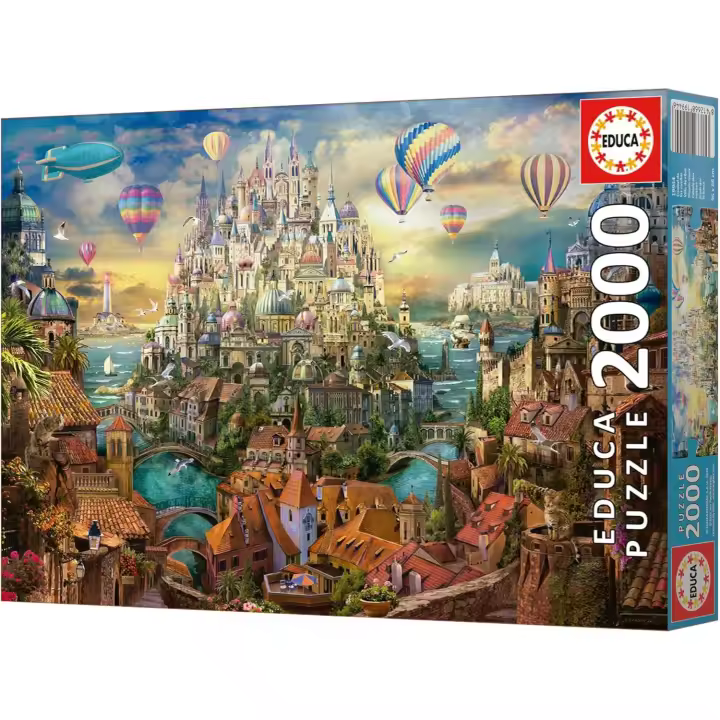 Educa - Ciudad de los sueños | Puzzle de 2000 Piezas para Adultos. Medidas: 96 x 68 cm. Incluye Cola Fix Puzzle. A Partir de 14 años - 1