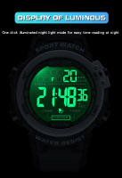 Reloj Deportivo De Lujo SANDA Para Hombre Estilo G Muestra Militar Impermeable Con Pantalla LED Digital Reloj Hombre Con Alarmas Calendario Y Cronógrafo - details 5