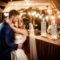 Vela De Cristal LED Sin Llama Luz Transparente De Poder Batería Lámpara Nocturna Para Decoración De Bodas Fiestas Cumpleaños Navidad Halloween - details 10