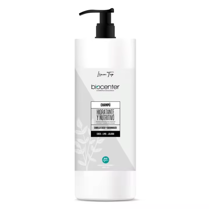BIOCENTER Champú natural Hidratante - Línea Top - Ecológico y vegano 1000 ml - 1