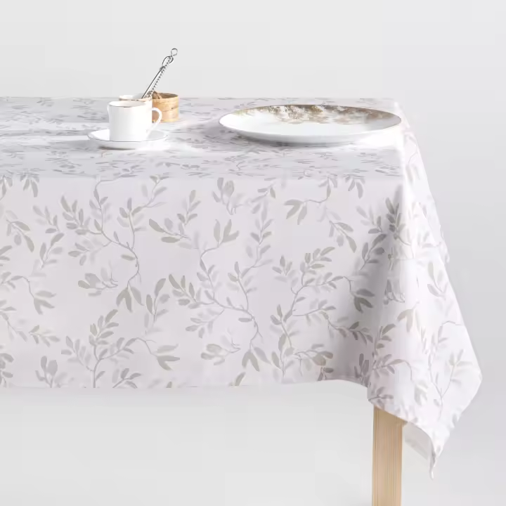 MINT DECO - Mantel antimanchas 100% algodón Tania Natural - 1