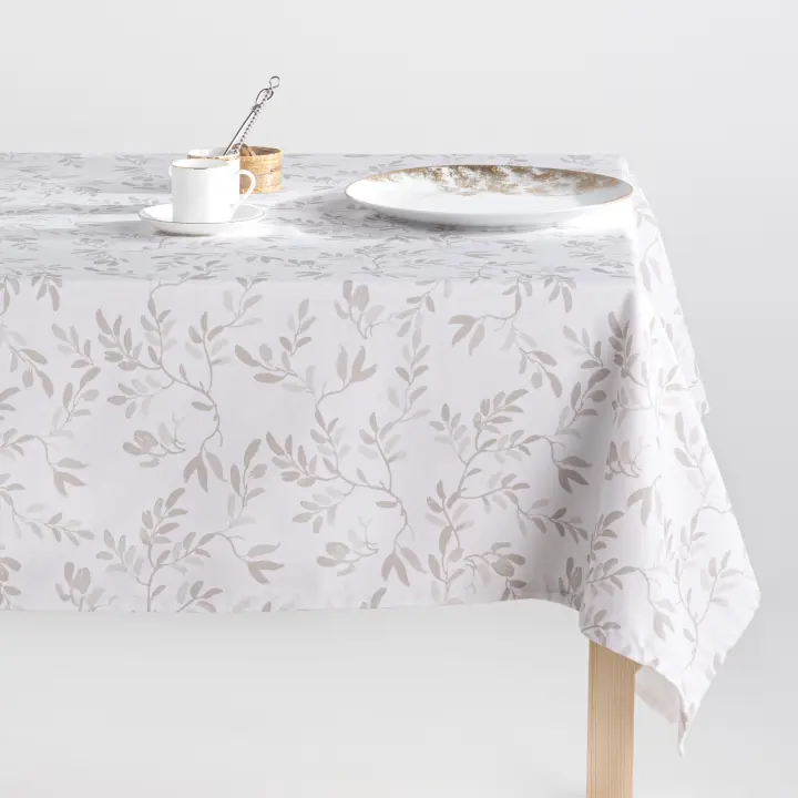 MINT DECO - Mantel antimanchas 100% algodón Tania Natural - 1