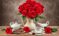 12 Flores Artificiales de Rosas Rojas de Seda with Tallo Largo, Flores Artificiales Ramo de Rosas Falsas para Bodas Despedidas de Soltera Hogar Jardín Centros de Mesa Decoración - details 2