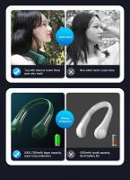 Ventilador portátil para colgar en el cuello, dispositivo de refrigeración USB sin hojas, banda para el cuello de 360 grados, 78 salidas de aire envolvente, recargable, 4000Mah - details 2