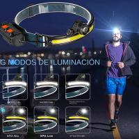 Linterna Frontal LED XPG+COB Con Batería Integrada Multi-función Recargable Por USB 6 Modos Torcha Frontal Para Camping Y Actividades Al Aire Libre - details 7