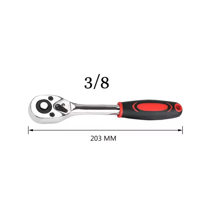 Juego De Llaves Y Llaves De Eje Torque 24 Dientes 1/4" 3/8" 1/2" Para Reparación De Vehículos Y Bicicletas Herramienta Multifuncional De Acero Crimenesiano - 1