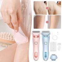Nueva Razor Eléctrica Para Mujer 2 En 1 Trimmer De Bikini Y Afeitadora Para Cara Y Axilas Peluca Eliminación IPX7 Impermeable Para Piernas Y Boca - details 0