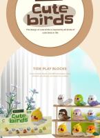 Mini Bloques De Construcción 3D Serie Pájaro Bonito Modelo De Perro Pollo En Ladrillos Juguete Decorativo Para Mesa Regalos Para Niños - details 4