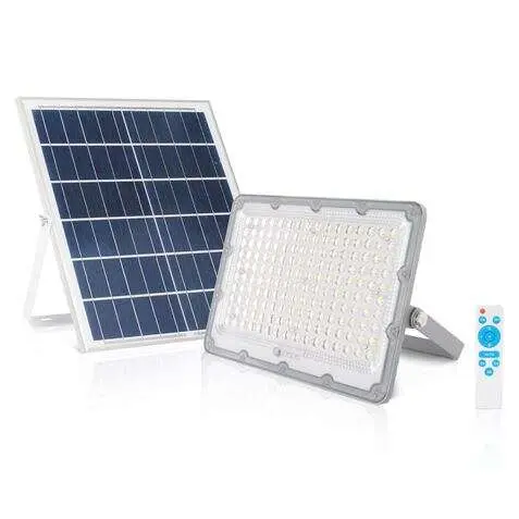 Elbat foco solar led 100w - 2700lm - luz fria 6500k - autonomia hasta 2 dias - control remoto - ip67 - 1