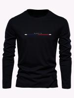 Camiseta De Algodón Puro 100% Para Hombre Estampado De PARIS Cuello Redondo Manga Larga Cómoda Y Casual Para El Verano - details 7