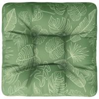 vidaXL Cojín para palés tela 60x60x12 cm Color Azul y blanco,  Blanco y verde,  Diseño de hojas y mas Cojín Decorativo de Asiento Cojines de muebles de salon - details 2