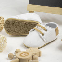 Zapatos De Cuero PU Retro Para Bebés Niños Y Niñas Estilo Británico Multicolor Antideslizantes Para Primera Caminata Suela De Goma Casual Para Niños Y Niñas - details 5