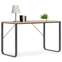 vidaXL Escritorio para ordenador color roble y negro 120x60x73 cm - details 0