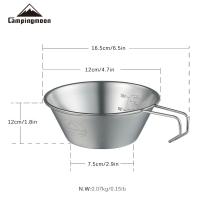 CAMPINGMOON Set De Camping De 4 Piezas Taza Sierra De Acero Inoxidable 310ml Con Estuche De Almacenamiento S220-4P+B - details 9