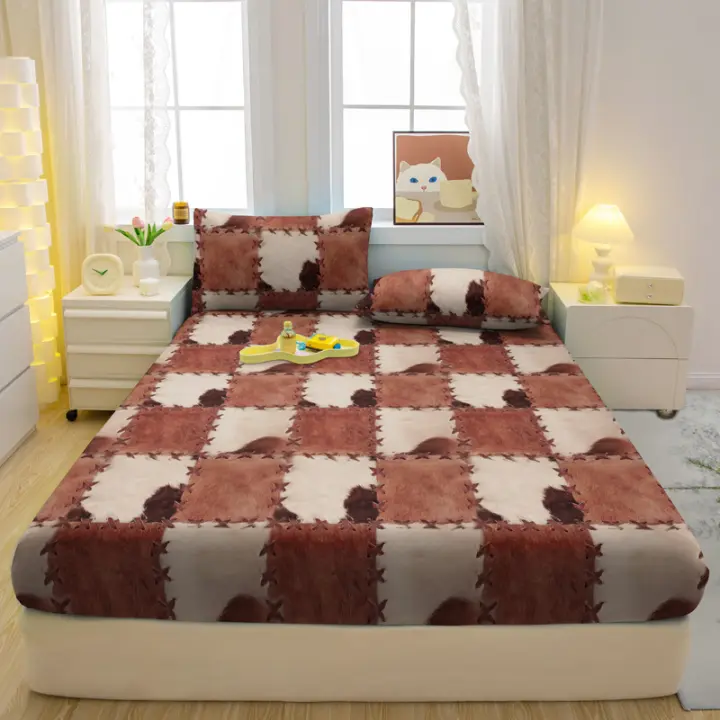 Sábana Fitted Moderna Y Sencilla Con Estampado De Leopardo En Matte Para Cama Sin Incluir Fundas De Almohada Material De Poliéster 100% - 1