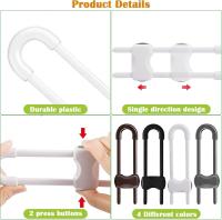 2-delige kastslotenset, kindveilig ladeslot, huisbeveiliging, wit, 18*5 cm - details 2