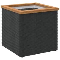 vidaXL Jardinera de ratán sintético negra Dimensiones 40 x 40 x 40 cm,  40 x 40 x 80 cm,  80 x 40 x 40 cm y mas - details 0