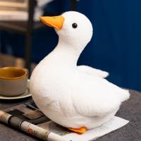 Peluche Realista De Pato Kawaii Almohada Divertida Para Niños Y Mascotas Regalo De Cumpleaños Simulado De Animal De Peluche Blanco - details 8