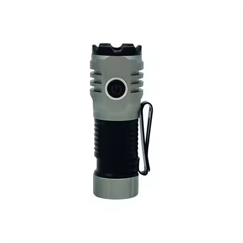 Linterna de mano LED COB (12W 1000lm) con cable USB C haz de luz hasta 105m IPX4 Ø26x70mm color negro y gris - 1