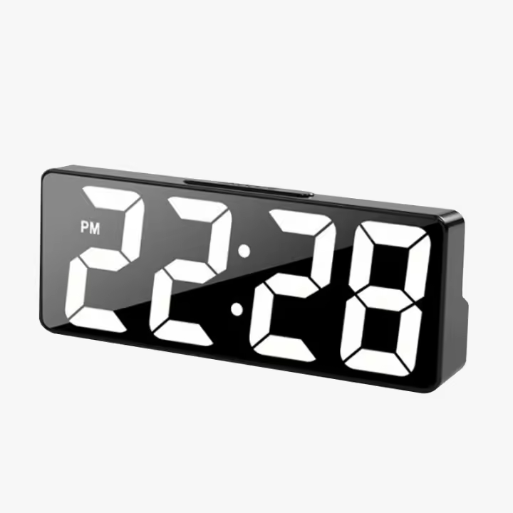 Reloj De Alarma Digital Multifunción Con Control De Sonido Modo Nocturno Temperatura Fecha Snooze 12/24H LED Para Escritorio - 1