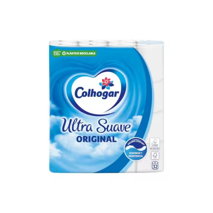 COLHOGAR Ultra Suave Original Papel Higiénico 32 Rollos - 1