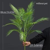 Grande Planta Artificial De Palma Tropical 50-120cm Hojas Verdes De Plástico Para Decoración De Jardín Oficina Hotel Y Hogar - details 11