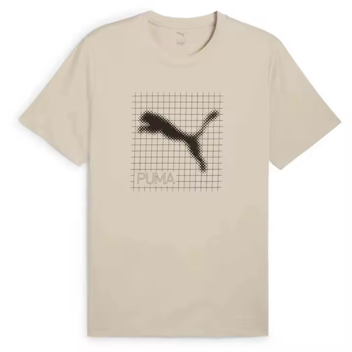 Camiseta de Manga Corta Puma Tech Graphic para hombre en color beige - 1